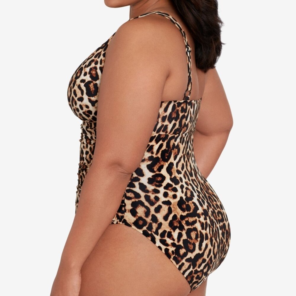 Lauren Ralph Lauren Plus Size High-Neck One-Piece Swimsuit - Picture 8 of 9